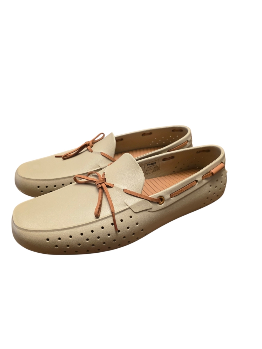 People Men's Senna Slip-On Foam Loafers with Tan Lacing